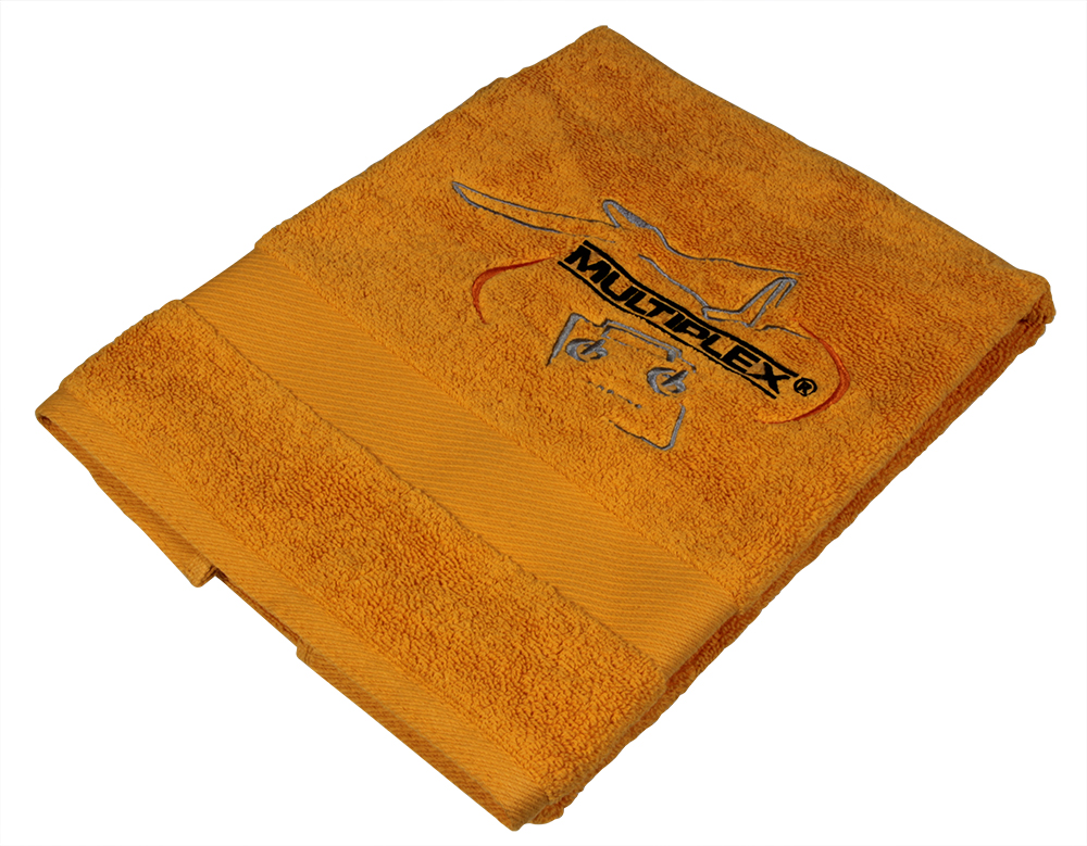 Multiplex Handtuch orange mit MPX Logo 50x90 cm