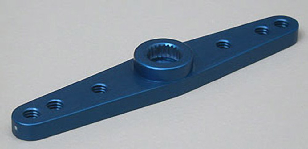 Hitec Abtriebshebel Metall blau zweiarmig (Q-MI 24